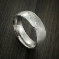 Damascus Steel Men's Ring Wedding Band Custom Made