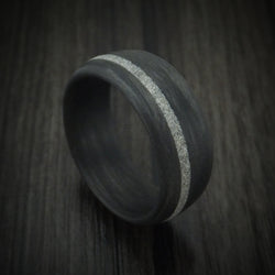 NFC Smart Ring Rounded Carbon Fiber. Black Matte Wedding Band. Engagement  Ring for Him. 04906_8N 