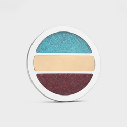 Titanium Golf Ball Marker with 14K Gold, Turquoise and Coral Inlays