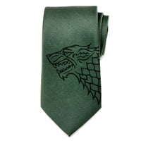 Game of Thrones Stark Direwolf Green Men's Tie