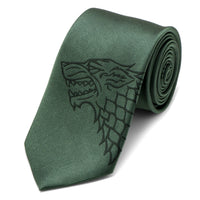 Game of Thrones Stark Direwolf Green Men's Tie