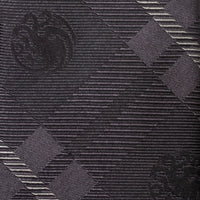Game of Thrones Targaryen Dragon Black Plaid Silk Men's Tie