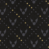 Harry Potter Golden Snitch Black Silk Men's Tie