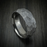 Rock Hammered Tantalum Men's Ring Custom Made
