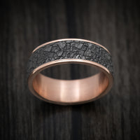 14K Gold and Tantalum Mountain Rock Pattern Textured Ring