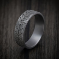 Tantalum Chevron Wood Pattern Ring