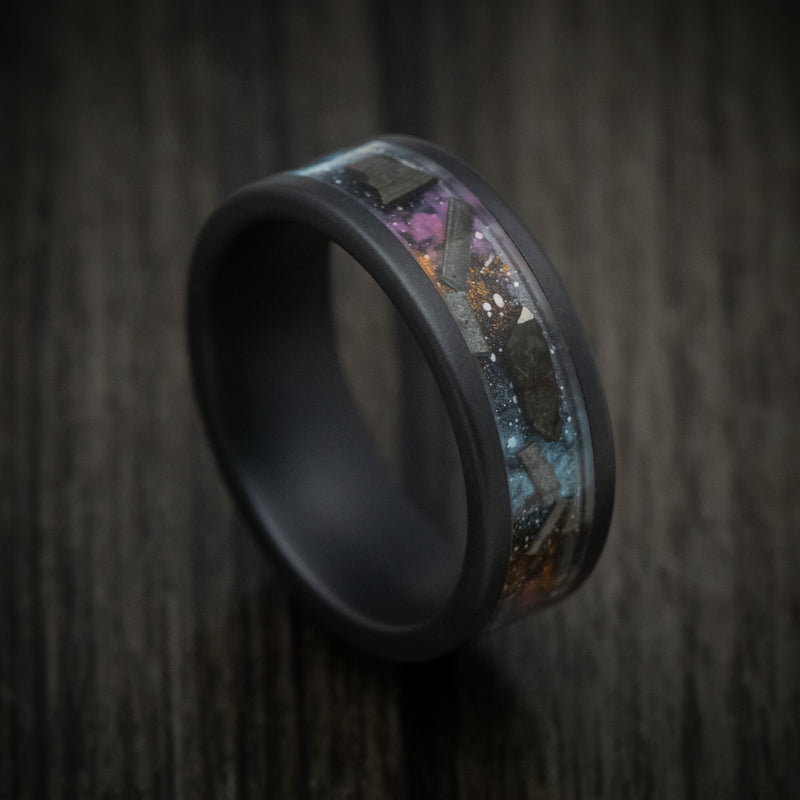 FELIX Black Ceramic Ring with Red Opal Inlay – Monica Jewelers