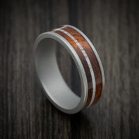 Cobalt Men's Ring with Wood and Antler Inlays