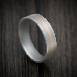 Cobalt Chrome Men's Ring with 22K Yellow Gold Inlay