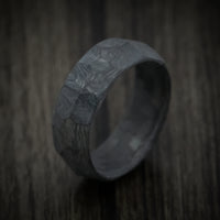 Faceted Carbon Fiber Men's Ring Custom Made Band