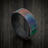 Opal Ring with Carbon Fiber Sleeve