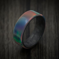 Synth Opal Ring with Carbon Fiber Sleeve