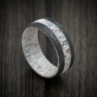 Carbon Fiber and Antler Ring
