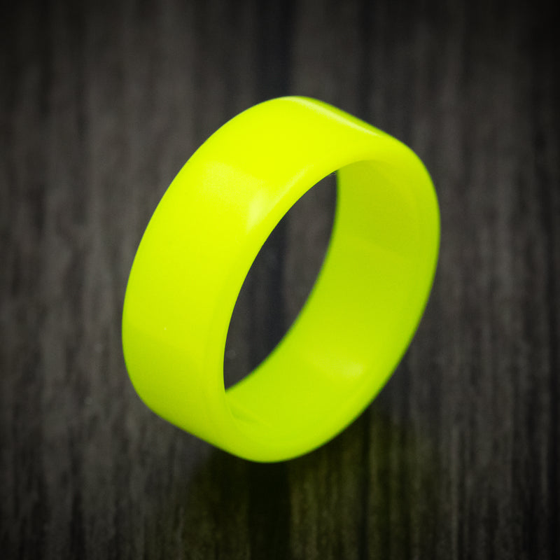 Solid Yellow Glow Resin Ring
