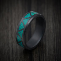 Elysium Black Diamond and Opal Triangle Pattern Men's Ring
