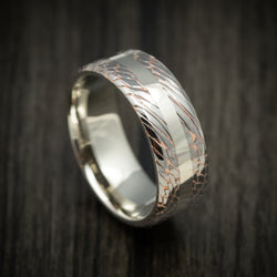Superconductor and White Gold Men's Ring Custom Made Band