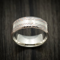 Superconductor and White Gold Men's Ring Custom Made Band