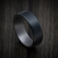 Carbon Fiber Band with Tantalum Sleeve Custom Made Men's Ring