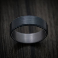 Carbon Fiber Band with Tantalum Sleeve Custom Made Men's Ring