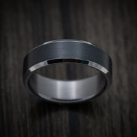 Tantalum Band with Carbon Fiber Inlay Custom Made Men's Ring