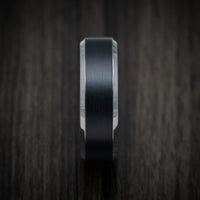 Tantalum Band with Carbon Fiber Inlay Custom Made Men's Ring