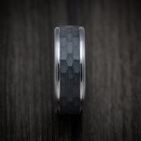 Tantalum Band with Carbon Fiber Inlay Custom Made Men's Ring