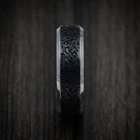 Tantalum Band with Carbon Fiber Inlay Custom Made Men's Ring