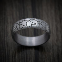 Tantalum Band with Organic Design Pattern Custom Made Men's Ring