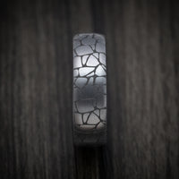 Tantalum Band with Organic Design Pattern Custom Made Men's Ring