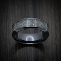 Black Titanium and Men's Ring with Glow Galaxy Inlay Inlays