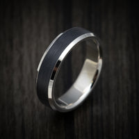14K Gold and Carbon Fiber Men's Ring