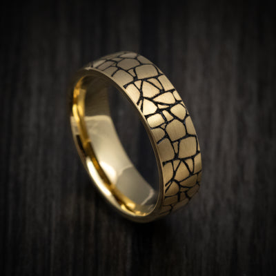 14K Gold Men's Ring with Organic Design