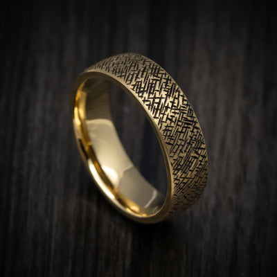 14K Gold Men's Ring with Organic Design