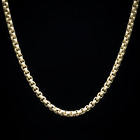 Matte Yellow Venetian Box Chain 24" Necklace