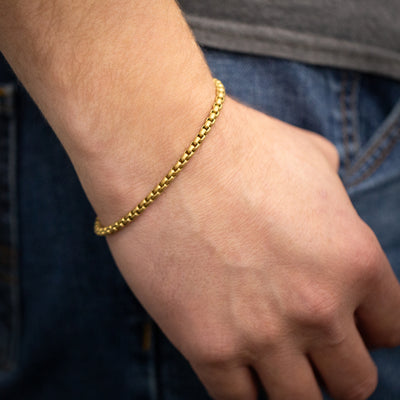 Matte Yellow Venetian Box Chain 8" Bracelet