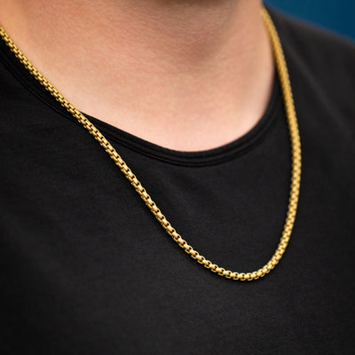 Matte Yellow Venetian Box Chain 24" Necklace