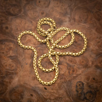 Matte Yellow Venetian Box Chain 24" Necklace