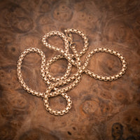 Matte Rose Venetian Box Chain 24" Necklace