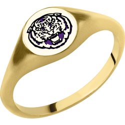 Louisiana State University LSU Custom Collegiate 10K Yellow Gold Signet Ring