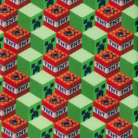 Minecraft Creeper TNT Isometric Green Men's Tie
