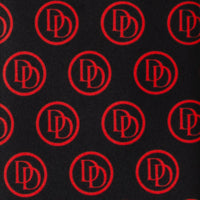 Marvel Daredevil Men’s Black Tie and Embossed Logo Lapel Pin Gift Set