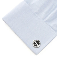 Marvel Deadpool Silver Mask Cufflinks