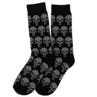Marvel Punisher Black Socks and Silver Lapel Pin Gift Set