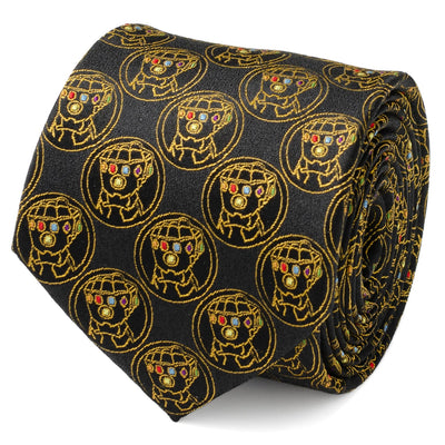 Marvel Thanos Infinity Gauntlets Men's Black Tie