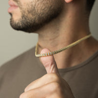 Two Tone Gold Ice Chain 5mm