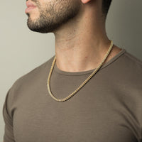 Two Tone Gold Ice Chain 5mm
