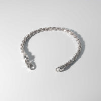 Silver Diamond Cut Rope Bracelet 5mm