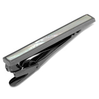 Gunmetal and Mother of Pearl Inlaid Tie Clip