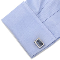 Silver and Sodalite JFK Presidential Cufflinks