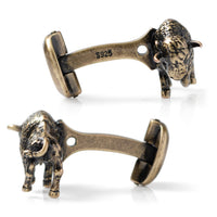 Antique Bronze Bison Cufflinks